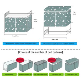 Bed Curtain, Bunk Bed Tent Curtain, Blackout Curtains, Mosquito Net, Bunk Bed, Sleeping Tent, Mid-Sleeper Bed, Tent Curtain, Cloth, Dustproof Mosquito for Student Home, Children's Room, Children's Bed