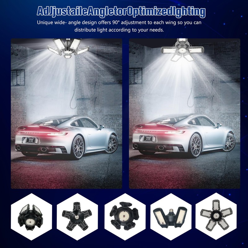 SumKea LED Garage Lights 200W - 1 Pack, 20000LM Led