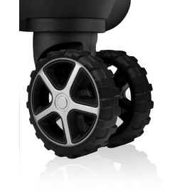 HoldFist （8 Pack） Luggage Wheel Covers for Most 8-Spinner Wheel Suitcases, Silicone Material for Mute and Shock Absorption (Black)