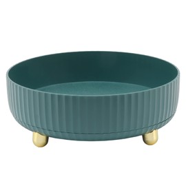 360 Grad Drehbares Aufbewahrungsregal, Organizer, Runder Gewürz-Drehteller für Küche, Speisekammer, Büro, Rutschfeste, Sichere Materialien, Strukturierte Oberfläche (GREEN)