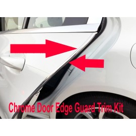 MyFrameAccessory 4pcs CHROME DOOR EDGE GUARD Flexible Protection Trim Molding for Volvo 2002-2018