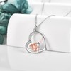 HUKKUN Silver 925 Cats/Elephants/Narwhale/Rabbit/Pig/Dogs/Bears Chain Pendant Necklace Women's Jewellery Gifts