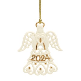 Lenox 895755 2024 A Year to Remember Angel Ornament, Christmas
