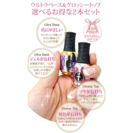 Nail Recipe Gel Nail Gel Non-Wipe Top Gel Base Gel Soak Off Self Nail (5ml Top & Base)