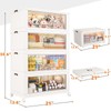 RaybeeFurniture Stackable Storage Containers with Wheels & Lid Large Plastic