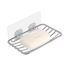 Uten Shower Wall Soap Dish Holder, Wall Mounted Draining Soap Razor Saver for Bathroom Tile, 201 Rustproof Stainless Steel Soap Sponge Holder for Bathroom & Kitchen.