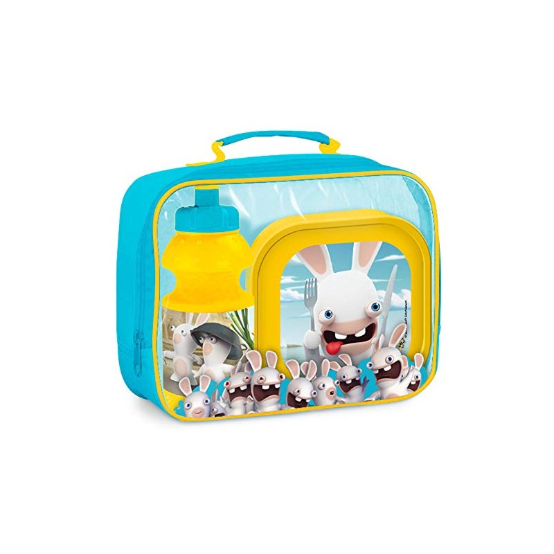 Raving Rabbits bag, lunch box and bottle