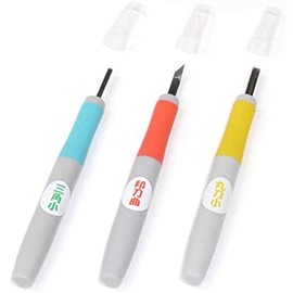 Set of 3 Chisels, Rubber Hammer Chisel, Small Set, Cap Included