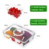 Taiuloo Divided Veggie Tray with Lid Airtight, 4 Compartment Removable