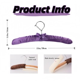 Padded Hangers for Women Clothing,Padded Clothes Hangers for Sweaters,Satin Hanger Padded Silk Foam Hanger