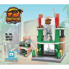 Brick Loot Exclusivo Mini City Dino Dinosaurs World - Modelo de diseño personalizado - El juego es compatible con otras principales marcas de ladrillos - Modelo de 122 piezas