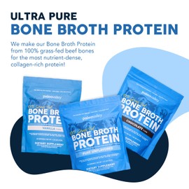 Paleovalley 100% Grass Fed Beef Bone Broth Protein Powder - Rich in Collagen Peptides for Hair, Skin, Gut Health, Bone and Joint Support - 13g Protein Per Serving - No Gluten or GMOs - Chocolate