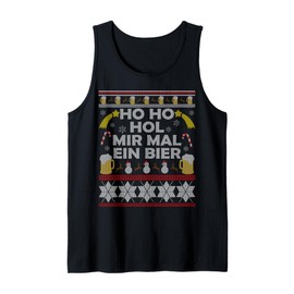 Hol mir ein Bier Ugly Christmas Gift Idea for Men Tank Top