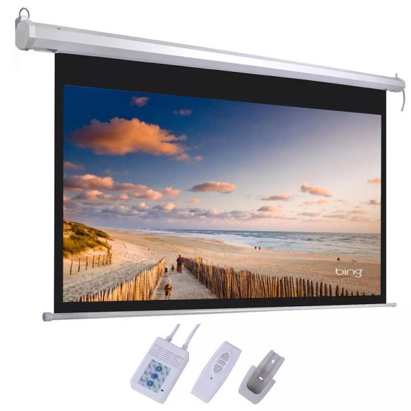 Leadzm 92" 16:9 Viewing Area Motorized Projector Screen Matte White