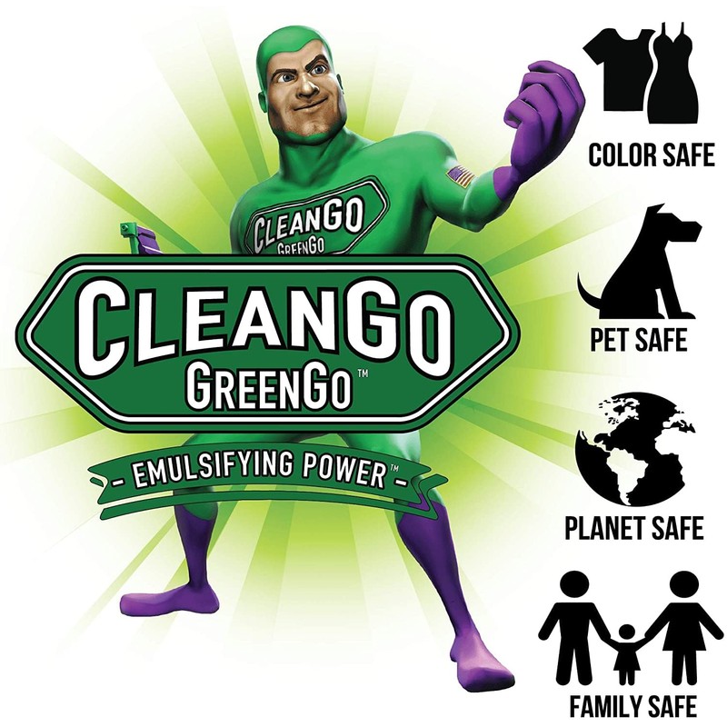 CLEANGO GREENGO Total Purpose, Biodegradable Emulsifying Cleaning Power, Nontoxic Cleaner
