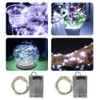 BXROIU 2 x20LEDs Fairy Lights Battery Operated, Silver Wire 2