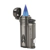 Lotus Defiant Cigar Lighter with Quad Pinpoint Torch Flames, Single