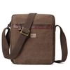 Troop London TRP0218 Classic Canvas Across Body Bag Khaki
