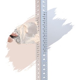 ProfileXXL PVC Corner Bracket, Corner Profile, Edge Protection Drywall 2.5 m, White, 34 x 34 mm Profiles Made of Hard PVC, for Interior Construction Drywall