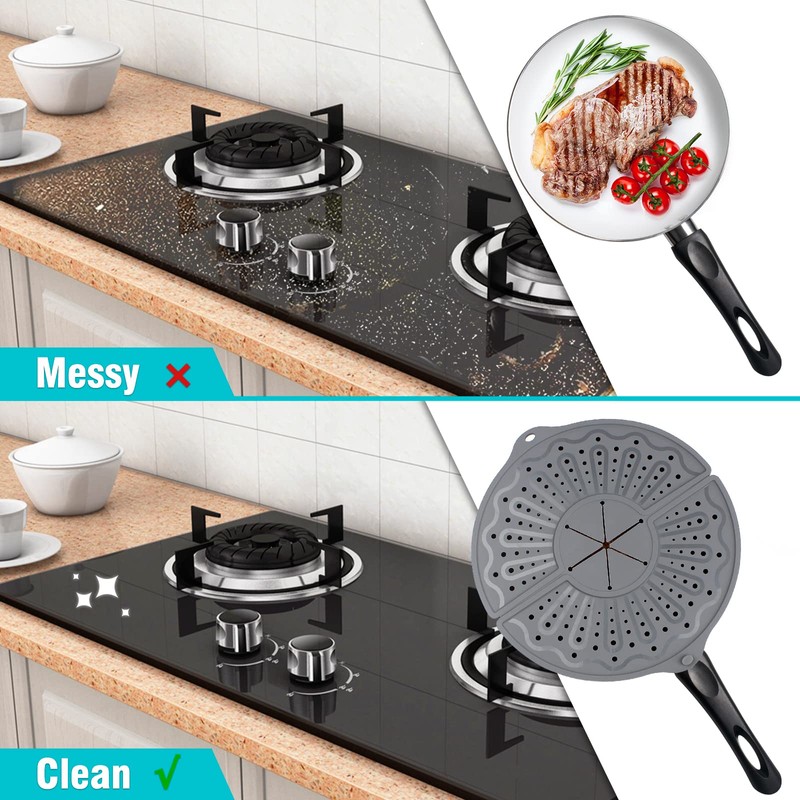 BIGOWL Silicone Splatter Screen For 10, 11 and 12 Inch