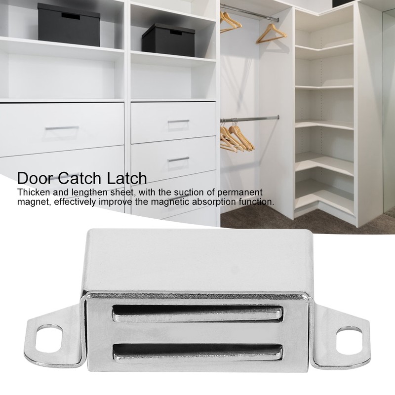 10pcs Household Stainless Steel Strong Magnetic Door Catch Furniture Cabinet