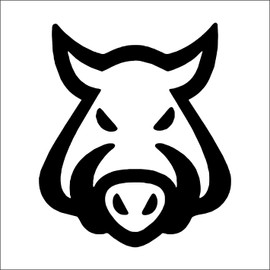 AMA SHOP PRESPACED BOAR STICKER BLACK COLOR MOD.1 pvc for decals wall mural car motorcycle helmet camper boat