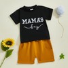 FOCUSNORM Toddler Baby Boy Summer Clothes Mamas Boy Embroidery T-shirt