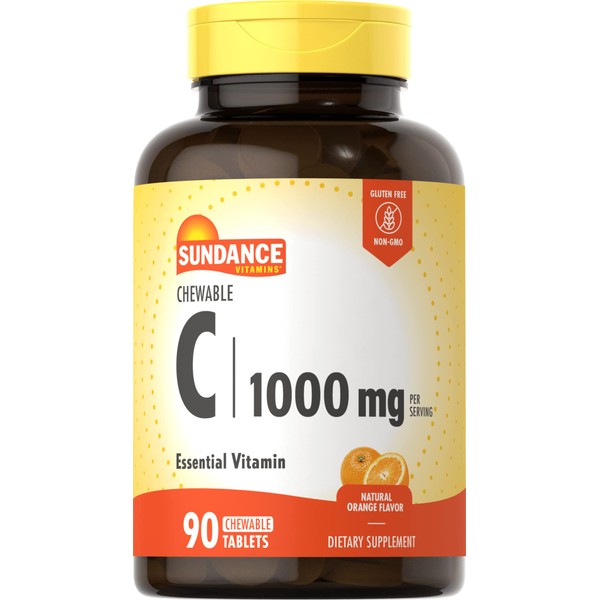 Sundance Vitamin C 1000 mg - 90 Coated Caplets, Pack of 2
