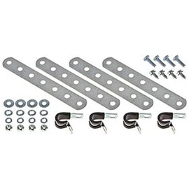 JEGS Transmission Cooler And Cooling Fan Mount Kit | Made In USA | Includes (4) Metal Straps, (4) Cushion Clamps, And Fastener Hardware