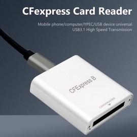 Fahgaer CFexpress Card Reader Portable USB 3.1 Gen 2 10Gbps CFE B Memory Card Drive-Free Type C Data Reader for Laptop