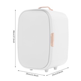 TFCFL 12L Skincare Fridge, Mini Makeup Refrigerator Intelligent Constant Temperature Control Cool-50W & Hot-48W for Car, Office Desk,College Dorm Room, Cosmetics, Skin Care, Food (White)