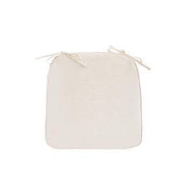 ZSLUKEJJ Waterproof Patio Chair Cushion - 19"x 19"x 3" Outdoor Seat Cushion for Patio Furniture with Adjustable Ties, Durable & Comfortable, Beige