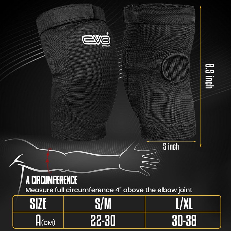 EVO Fitness Elbow Support Men Women Elbow Pads Brace Sleeves