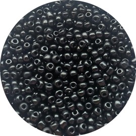 XIENBAOFU 1000PCS 3mm Glass Beads for Jewelry Making,Glass Seed Beads Craft Beads for DIY Bracelets Necklaces Supplies Friendship Earring Ring Making (Black-3MM-1000PCS)