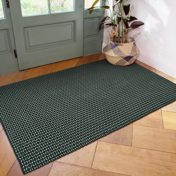 OJIA Washable Rugs 3x5 Braided Entryway Rugs Indoor Outdoor Rug