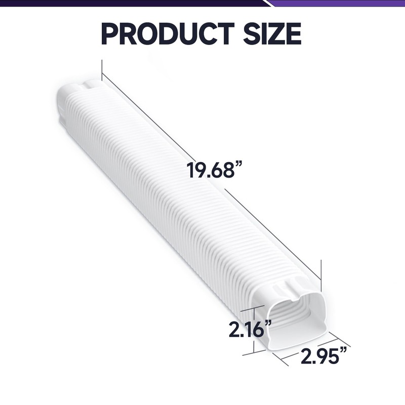 Cestluck 3" Width x 1.6 Ft Flexible Duct, PE Material,