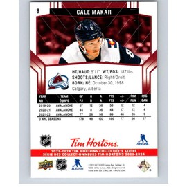 2023-24 Upper Deck TH Hockey #8 Cale Makar Hockey Card Colorado