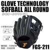 Falcon Boys' Softball Glove LH (Right Throw) FGS-211 Black, Large