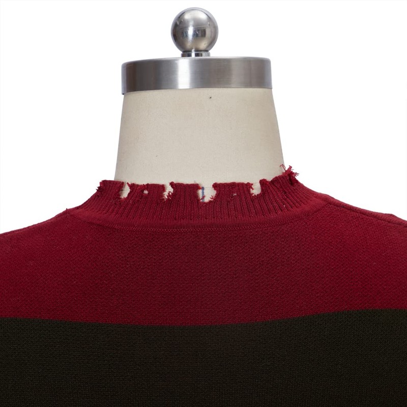 MelangCos Freddy Cosplay Krueger Costume Knit Sweater Long Sleeve Striped