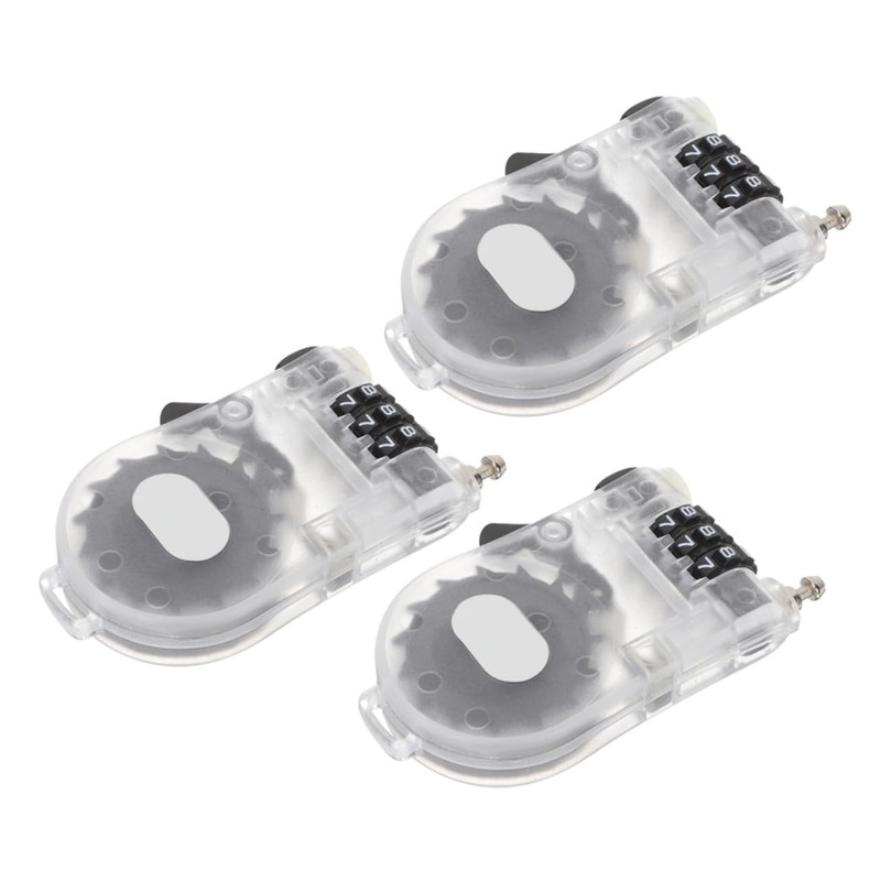 KOMBIUDA 6pcs Portable Anti-Theft Skateboard Lock Lightweight Retractable Cable for