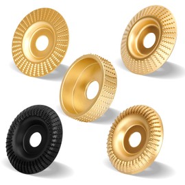 5Pcs Angle Grinder Wood Carving Disc, 4" Angle Grinder Attachments, Stump Grinder Tool Grinding Wheel Cutting Disc