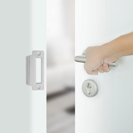 YARNOW 5 Pcs Door Security Strike Plate Mortice Lock Plates Stainless Steel Strike Plate for Home