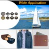 HARFINGTON 24Set Leather Snaps Fasteners Kit 17mm Brass Press-Stud Cap