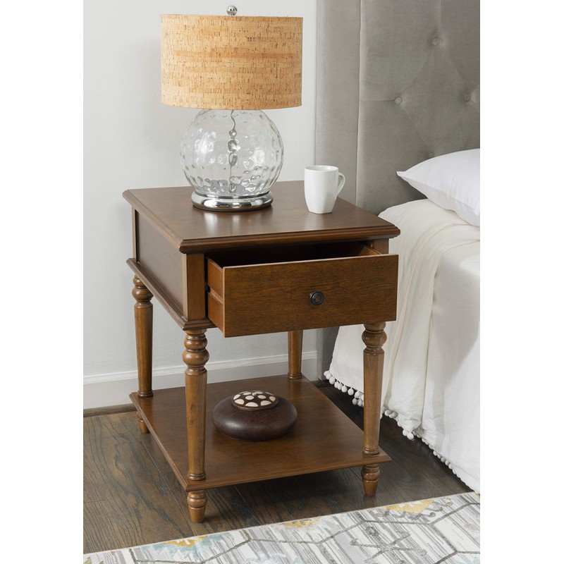 Powell Hazelnut Modern Classic Side Vivian Table