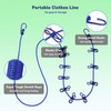 Elastic Travel Clothesline, Portable Clothes Line with 12 Clothes Clips,