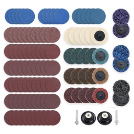 106Pcs Sanding Discs Set,2 inch Die Grinder Sanding Disc with 1/4 inch Holder for Milwaukee Die Grinder,Surface Prep Strip Grind Polish Burr Finish Rust Paint Removal