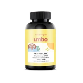 UMBO – Reishi Blend | 120 Cápsulas Veganas | Suplemento Natural de Hongo Reishi, Tulsi, Cedrón y Toronjil | 2 Meses de Suministro