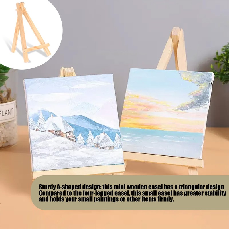 21 Pcs Mini Easel Stand for Display, Wooden Display Stands