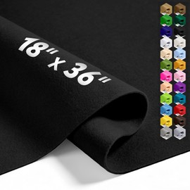 Black 18" X 36" Felt Fabric Sheet - 1.6mm Thickness