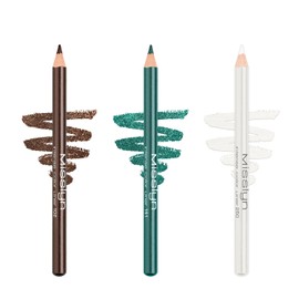 Misslyn Eyeliner without burrs, 3 make-up pens with intense colour and colourful eyes, set of three pens